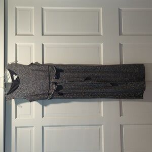 Nicole Miller Black and Silver Textured Top